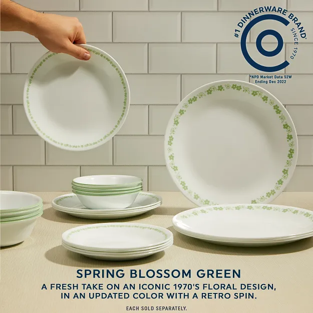 Corelle® Spring Blossom Green 8.5" Salad Plate - Image 2