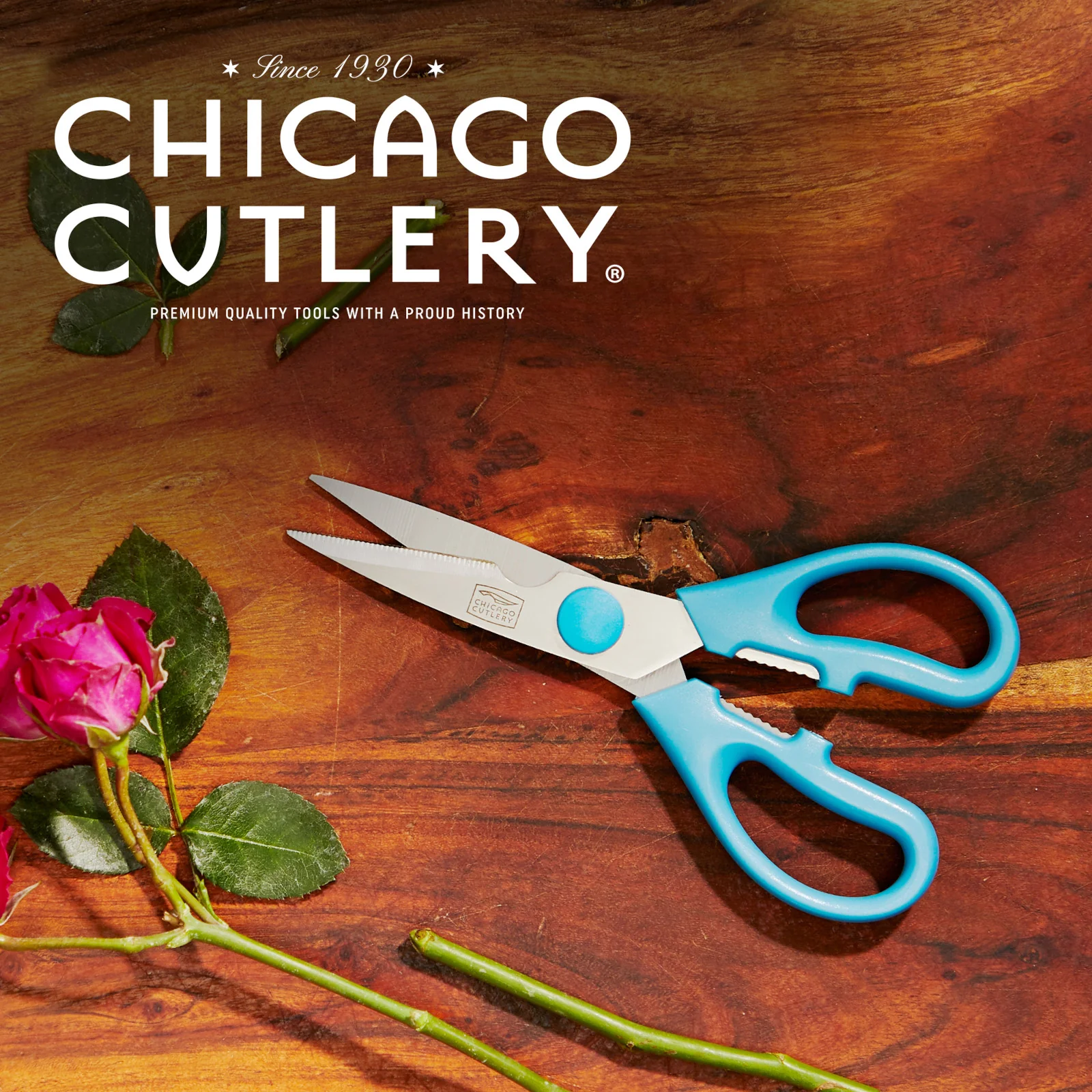 Chicago Cutlery 2-piece Kitchen Shears in Blueberry and Blue Frost Jar - Image 5
