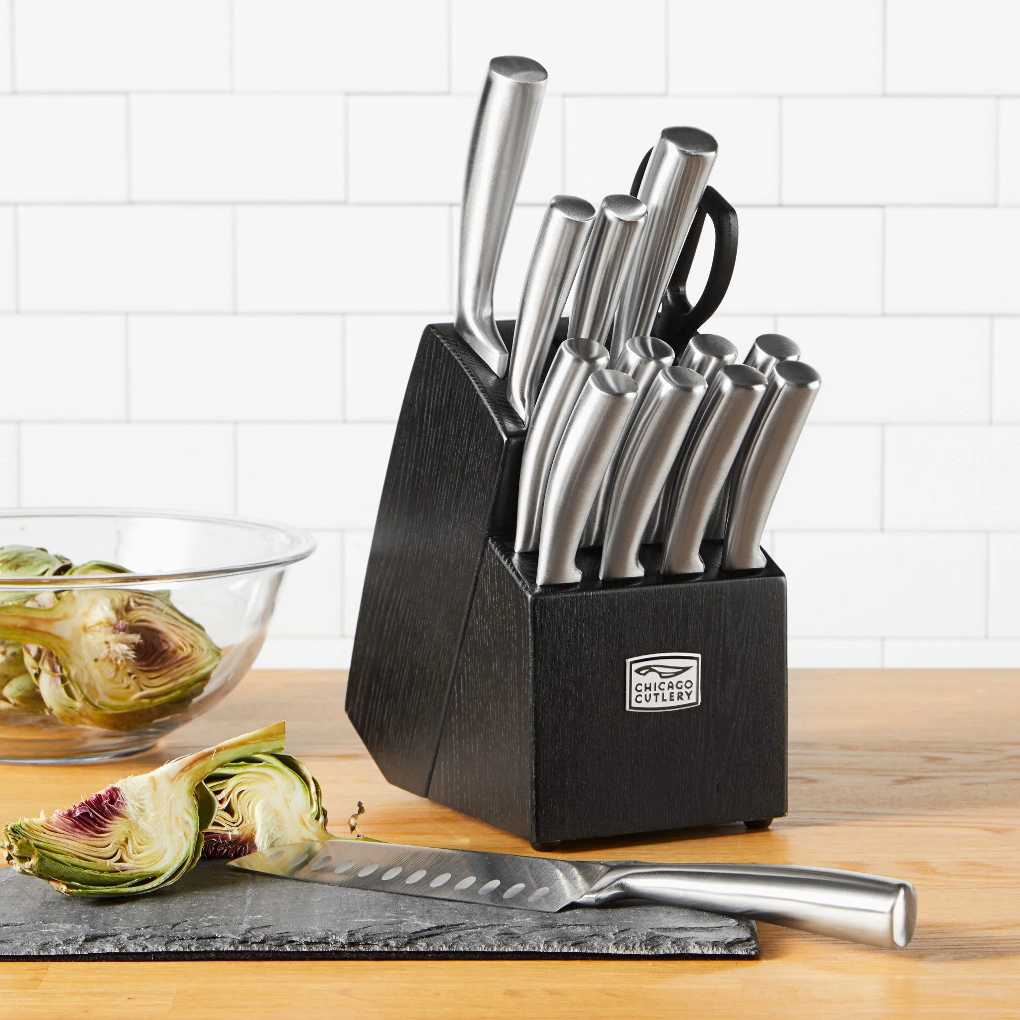 Chicago Cutlery® MaldenTM 16-piece Stainless Steel Block Set Knife - Image 2