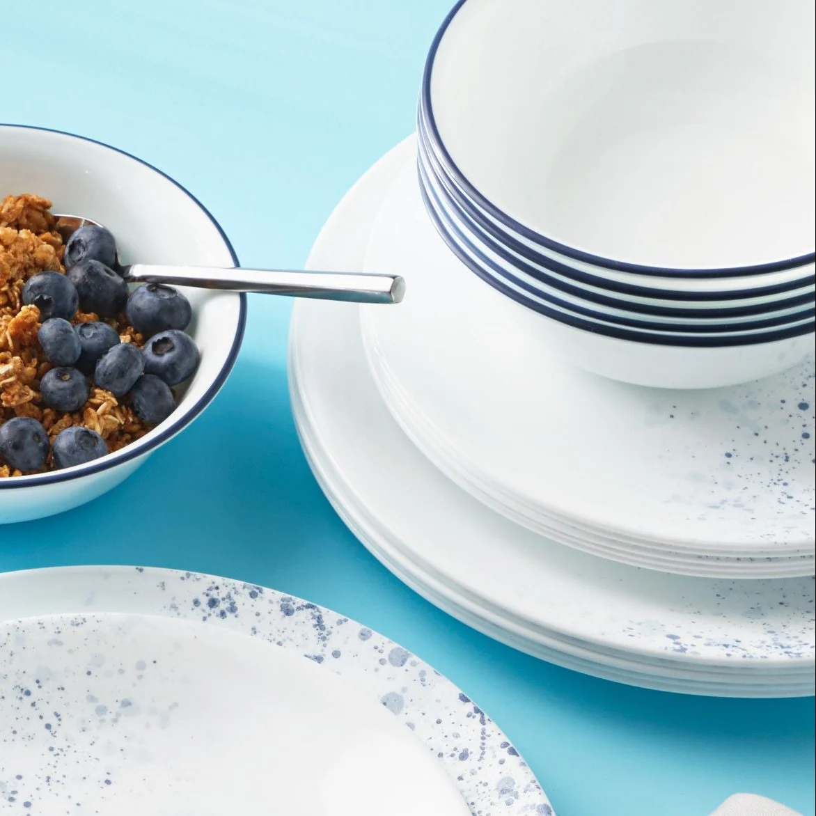Corelle® Indigo Speckle 18-piece Dinnerware Set, Service for 6 - Image 2