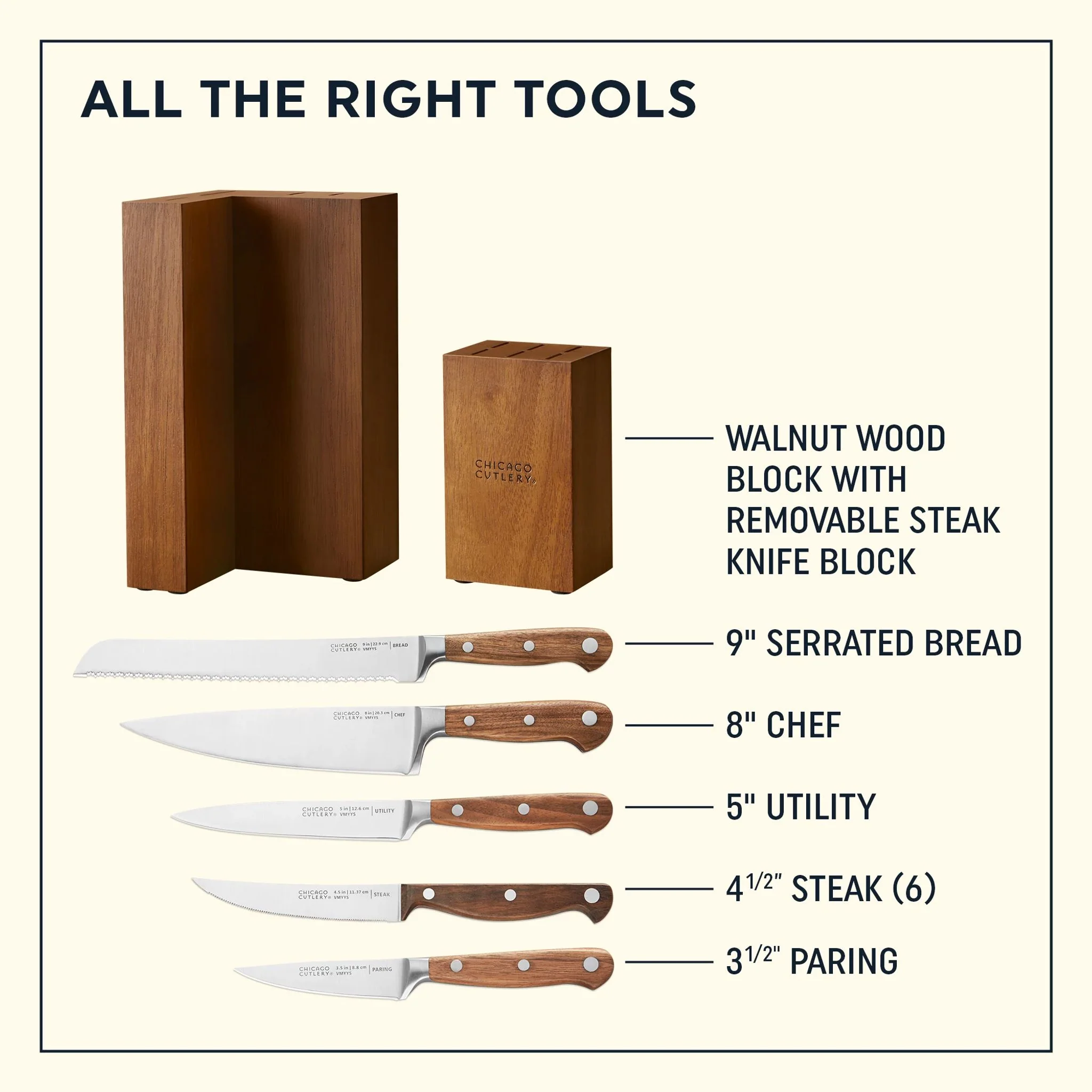 Chicago Cutlery® Racine 12-piece Block Set Knife - Image 2